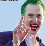 gavin newsom joker