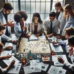 grupo de científicos trabajando juntos con gráficos y diagramas.