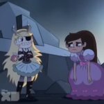 Star butterfly and Marco Diaz dressed in weird outfits