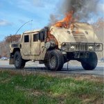 Burning hummer