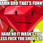 Ruby damn bro that's funny meme