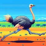 Ostrich running