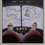 Far Side - What's that goat doing way up here meme