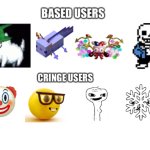 Based users vs. Cringe users Kingliz style meme