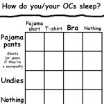 How do you/your OCs sleep?