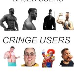 based users vs cringe users (Jollideez's version) meme