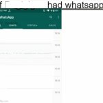 If ___ had whatsapp