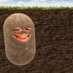 Potato guy smiling