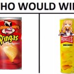 Original Pingas Chips VS. Pingas X Genshin Impact Navia Flavored Chips | image tagged in memes,who would win,genshin impact,pingas,pringles,chips | made w/ Imgflip meme maker