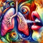 two lobes to the lung, that open up