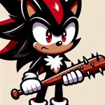 Shadow the hedgehog with a bat