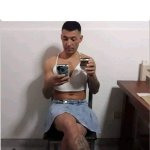 man with phone and mini
