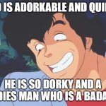 anime facts 67 | RYO IS ADORKABLE AND QUIRKY; HE IS SO DORKY AND A LADIES MAN WHO IS A BADASS | image tagged in ryo dorky,anime,anime meme,fun fact,facts,dork | made w/ Imgflip meme maker