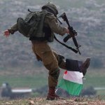 IDF stomping palestinian flag