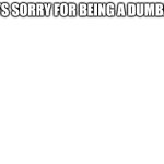 Sorry | GUYS SORRY FOR BEING A DUMBASS | image tagged in blank white template | made w/ Imgflip meme maker