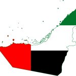 United Arab Emirates Flag Map template