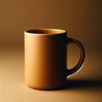 tan coloured mug