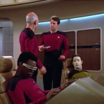 Riker Picard On The Bridge