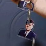 Assassination key chain Trump JFK Shinzo Abe meme