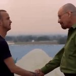 walter white handshake GIF Template