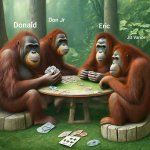 Orangutans Playing Poker