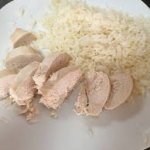 Unseasoned chicken and rice