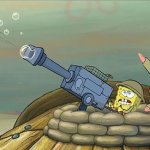 SpongeBob W/ Gun template
