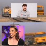 I think its so cool that we're watching all of this in real time | image tagged in a train hitting a school bus,mrbeast,youtube,youtuber,drama,train | made w/ Imgflip meme maker