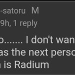 The next person is Radium