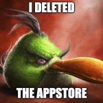 Realistic Angry Bird | I DELETED; THE APPSTORE | image tagged in realistic angry bird,memes,funny,idk,wtf,oh wow are you actually reading these tags | made w/ Imgflip meme maker