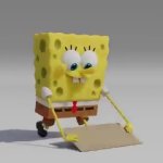 SpongeBob reading a sign GIF Template