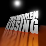 Two women kissing