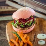 Pink Vegan Burger