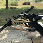 mini-crossbow on pedestal - target 20 yards away