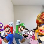 Wario and Friends dies by SCP-939 breaking in their house while having a party | image tagged in f37 bedroom,wario dies,crossover | made w/ Imgflip meme maker