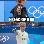 Prescription vs a low carb diet for managing metabolic health | PRESCRIPTION; LOW CARB DIET | image tagged in olympics shooters | made w/ Imgflip meme maker