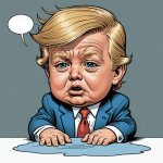 Baby Donald Trump by Carrie Cature