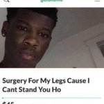 Surgery for my legs