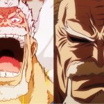 Monkey D. Garp's smile and frown