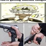 nuh uh | image tagged in loading gun | made w/ Imgflip meme maker