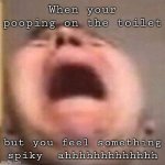 Mom toilets blown up again | When your pooping on the toilet; but you feel something spiky  ahhhhhhhhhhhhh | image tagged in nikocado scream | made w/ Imgflip meme maker