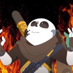 ink Sans on fire meme