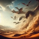 Dragons in sandstorm