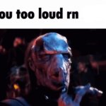 You too loud rn meme