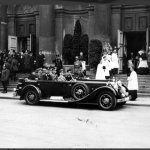 Adolf Hitler leaves Saint Jadwiga Church in Berlin