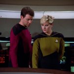 Commander RIker and Tasha Yar