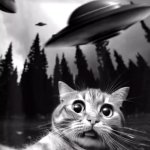 UFO Cat Selfie template