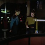 Vulcan and Human on the Enterprise-D.