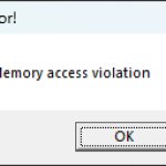 Memory access violation