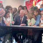 Tim Walz with Kids